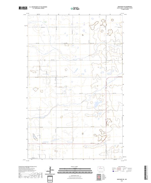 USGS Topographic Map – Westhope SW