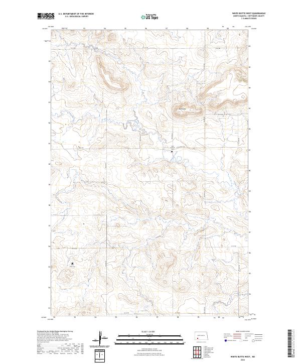 USGS Topographic Map – White Butte West