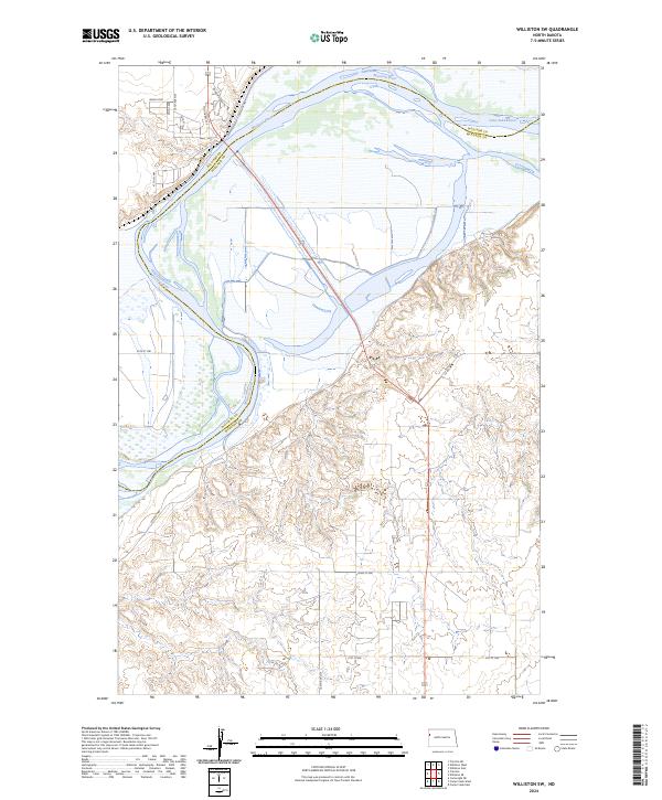 USGS Topographic Map – Williston SW