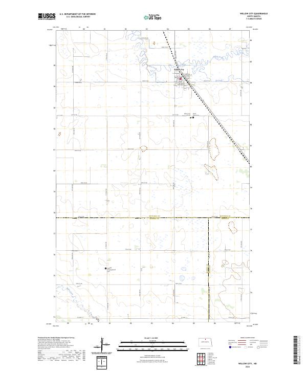 USGS Topographic Map – Willow City