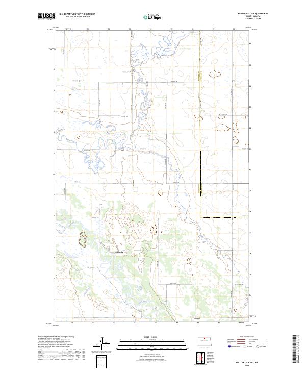 USGS Topographic Map – Willow City SW