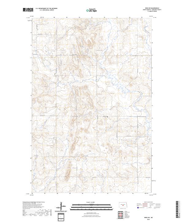 USGS Topographic Map – Wing SW