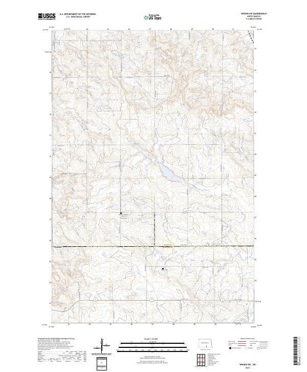 2024 Map of Wishek SW, 2024 Print