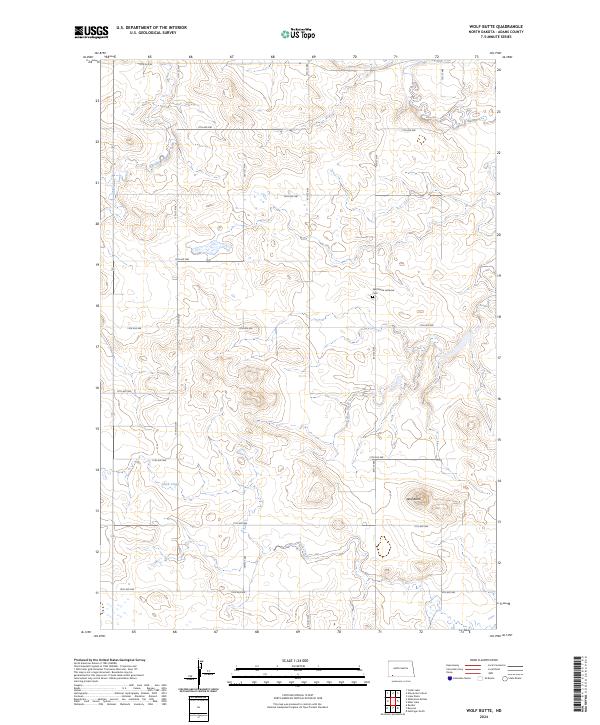 USGS Topographic Map – Wolf Butte