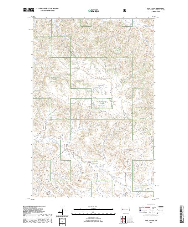 USGS Topographic Map – Wolf Coulee