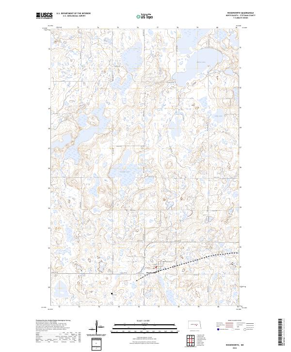 USGS Topographic Map – Woodworth