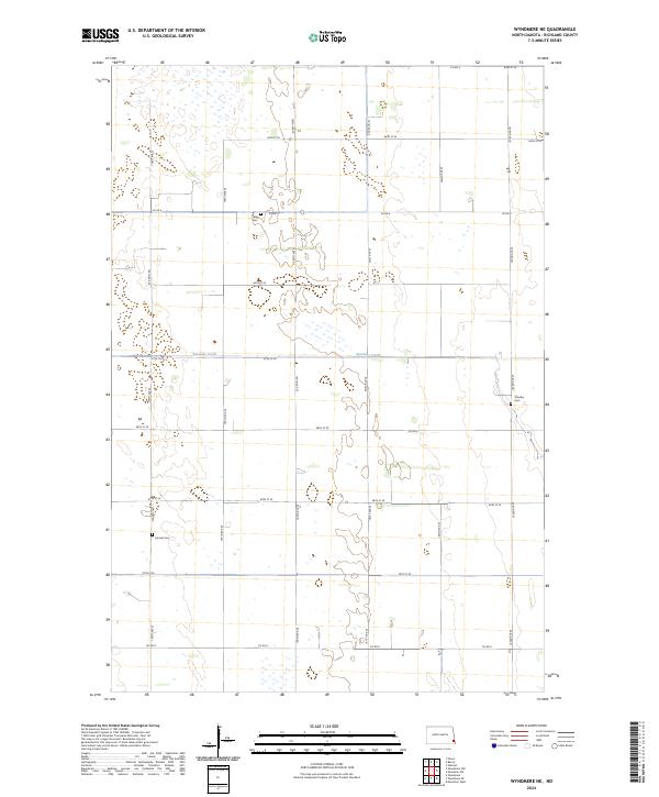 USGS Topographic Map – Wyndmere NE
