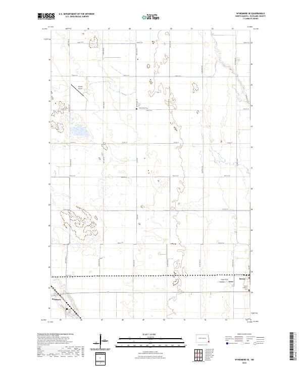 USGS Topographic Map – Wyndmere SE