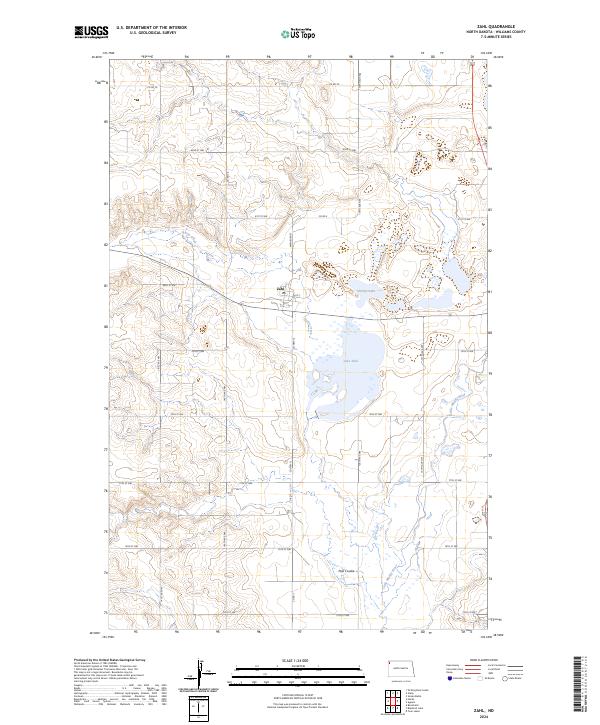 USGS Topographic Map – Zahl