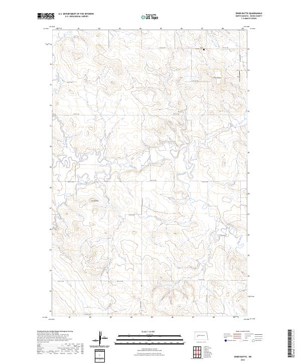 USGS Topographic Map – Ziner Butte