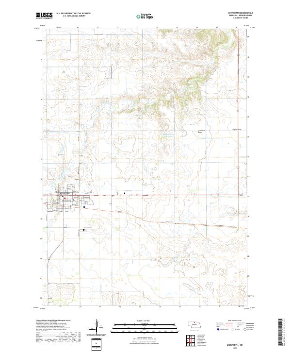 USGS Topographic Map – Ainsworth