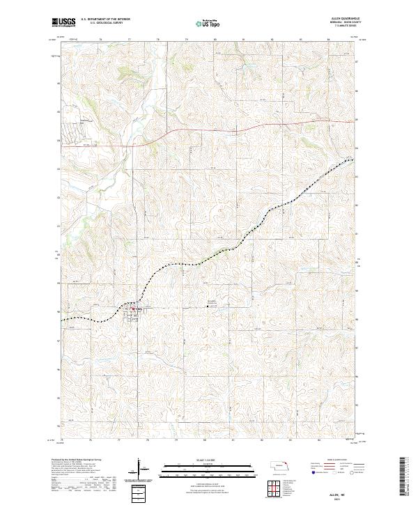 USGS Topographic Map – Allen