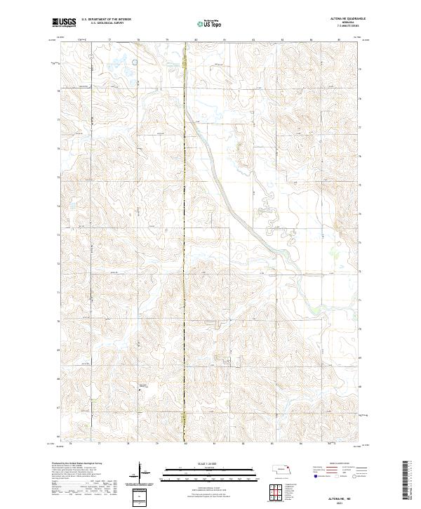USGS Topographic Map – Altona NE