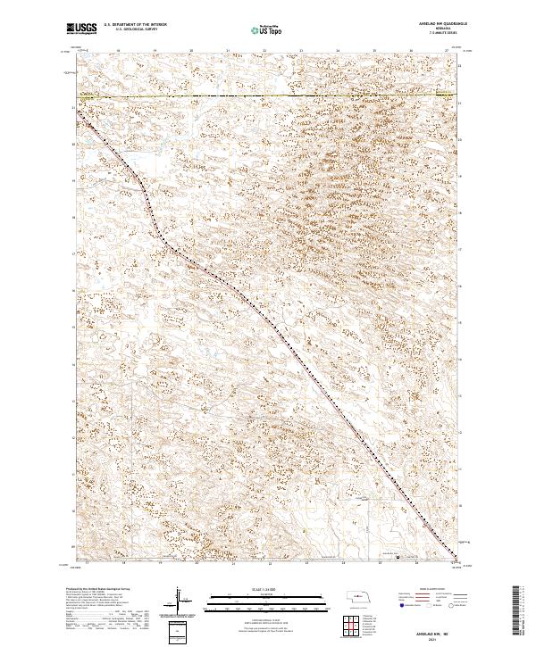 2021 Map of Anselmo NW, 2021 Print