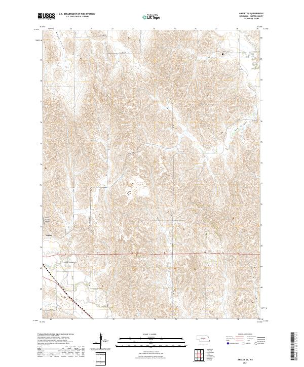 USGS Topographic Map – Ansley SE