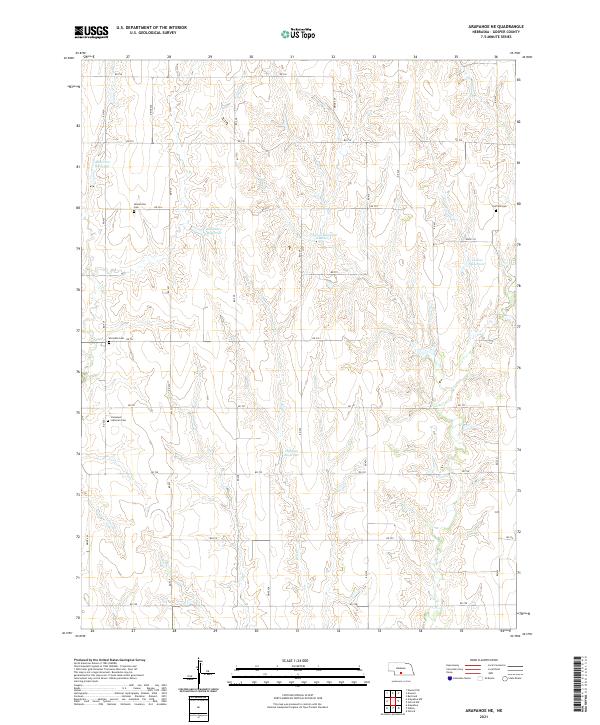 USGS Topographic Map – Arapahoe NE