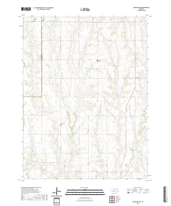 USGS Topographic Map – Arapahoe NW