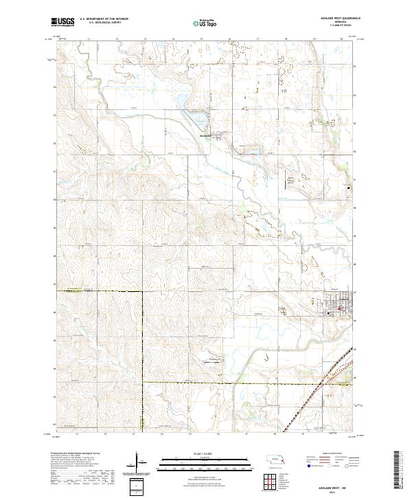 USGS Topographic Map – Ashland West