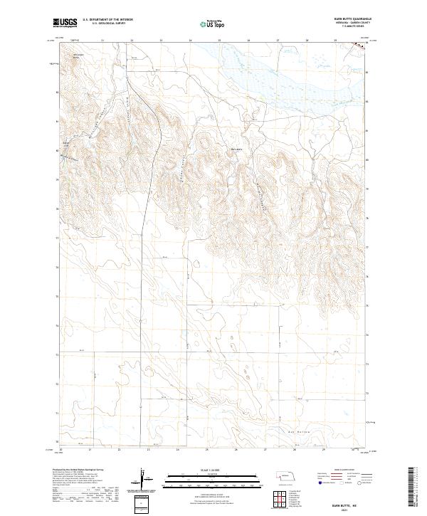 USGS Topographic Map – Barn Butte