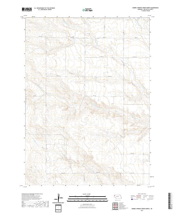 USGS Topographic Map – Barrel Springs Creek North