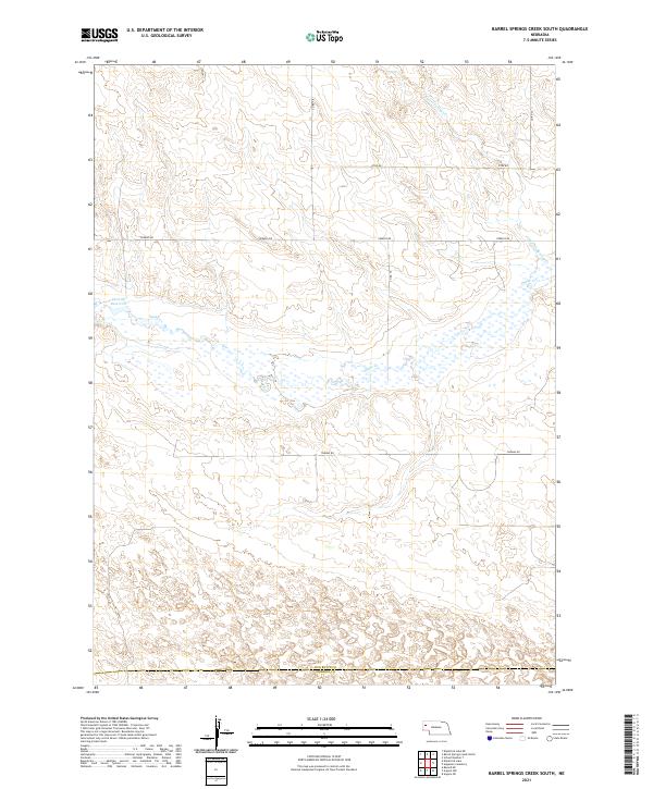 USGS Topographic Map – Barrel Springs Creek South