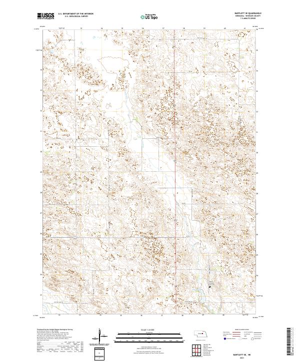 USGS Topographic Map – Bartlett SE