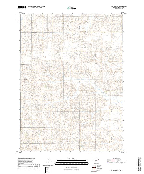 USGS Topographic Map – Battle Creek SW