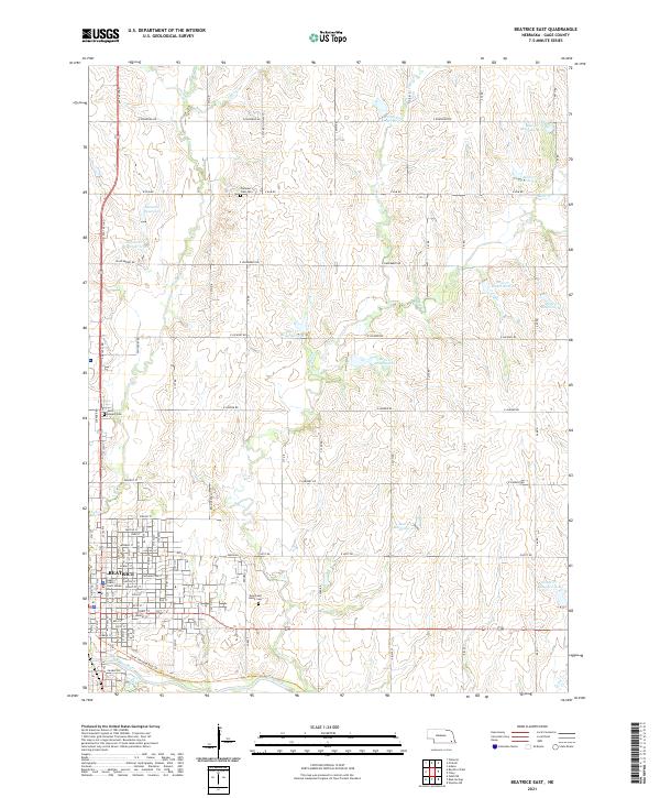 USGS Topographic Map – Beatrice East