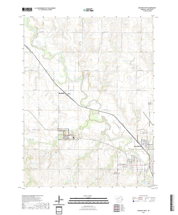 USGS Topographic Map – Beatrice West