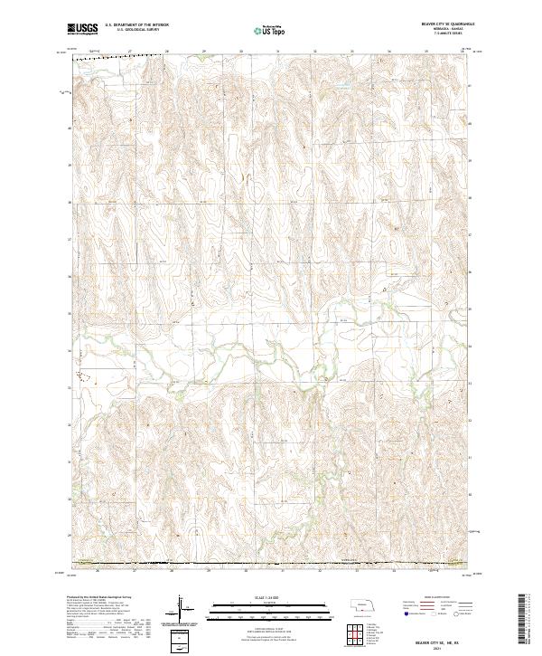 USGS Topographic Map – Beaver City SE