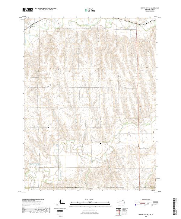 USGS Topographic Map – Beaver City SW