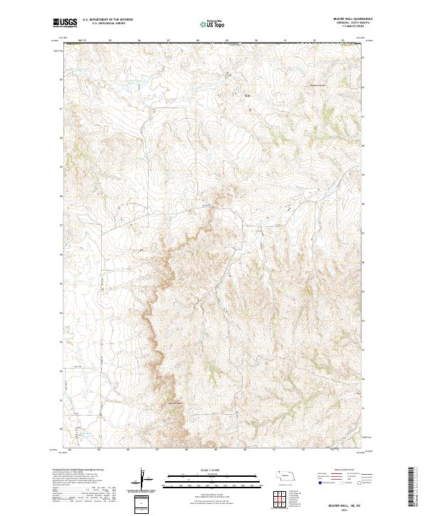 USGS Topographic Map – Beaver Wall