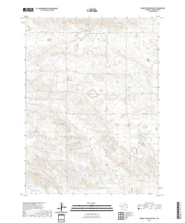 2021 Map of Bennett Reservoir East, 2021 Print