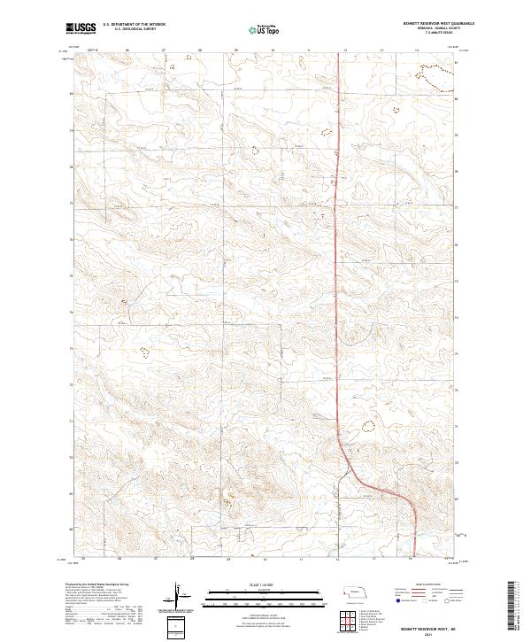 USGS Topographic Map – Bennett Reservoir West