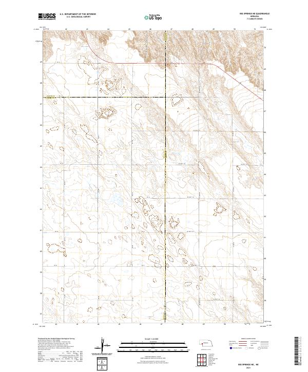 2021 Map of Big Springs NE, 2021 Print