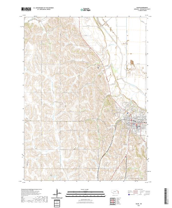 USGS Topographic Map – Blair