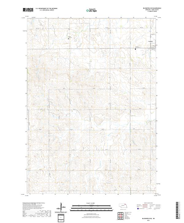 USGS Topographic Map – Bloomfield NE