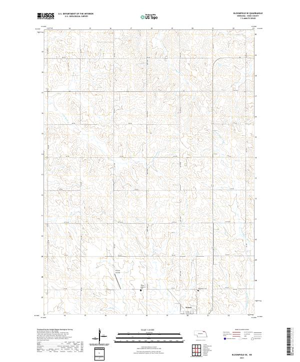USGS Topographic Map – Bloomfield SE