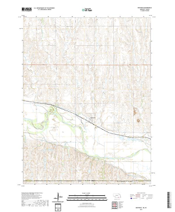 USGS Topographic Map – Bostwick