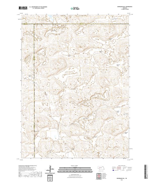 USGS Topographic Map – Bourquim Hill