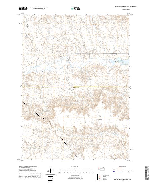 USGS Topographic Map – Box Butte Reservoir West