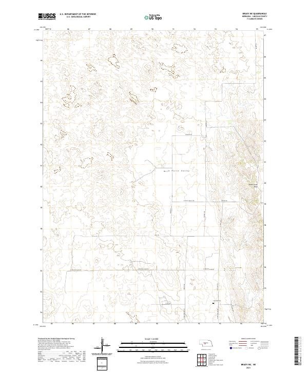 USGS Topographic Map – Brady NE