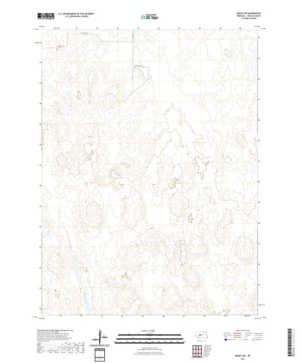 2021 Map of Brady NW, 2021 Print