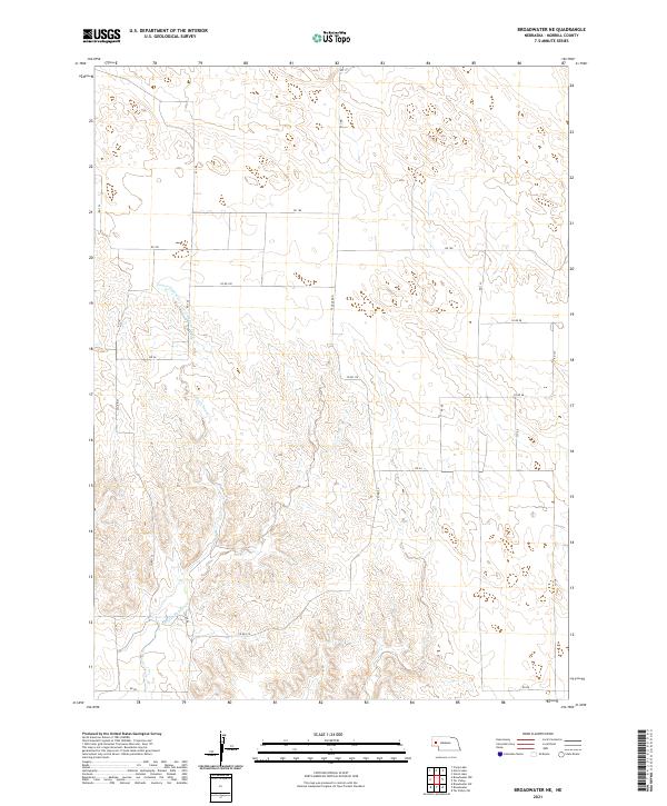 2021 Map of Broadwater NE, 2021 Print