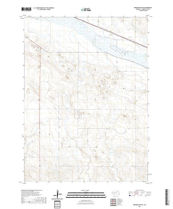 USGS Topographic Map – Broadwater SW