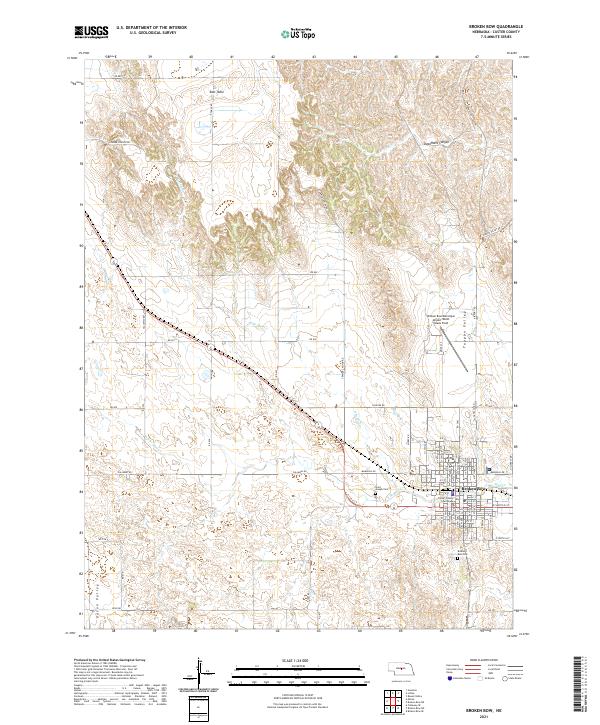 USGS Topographic Map – Broken Bow
