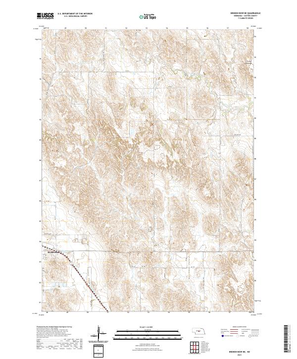 USGS Topographic Map – Broken Bow NE