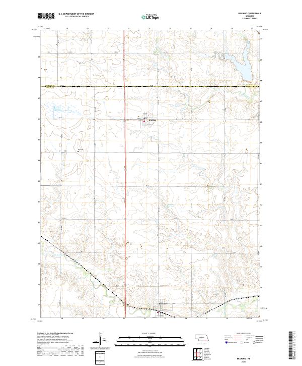 USGS Topographic Map – Bruning