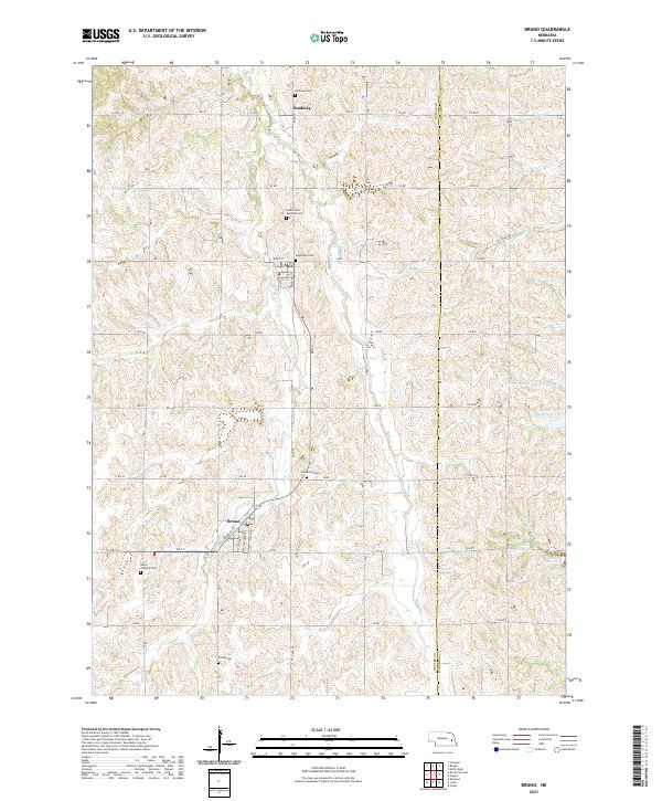 USGS Topographic Map – Bruno