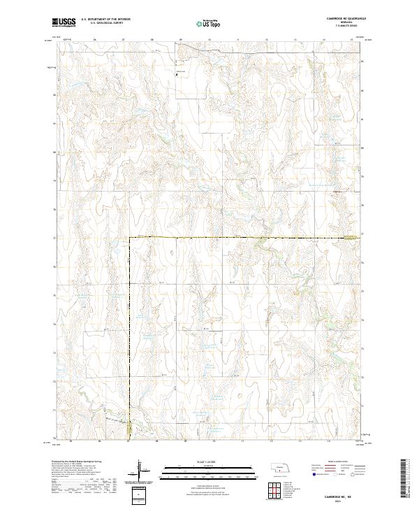 USGS Topographic Map – Cambridge NE